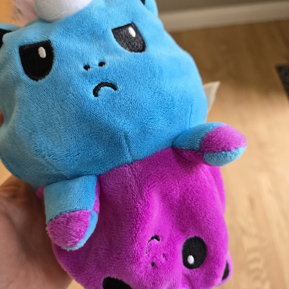 Teeturtle Blue and Purple Reversible Plush Toy, Mini Sized